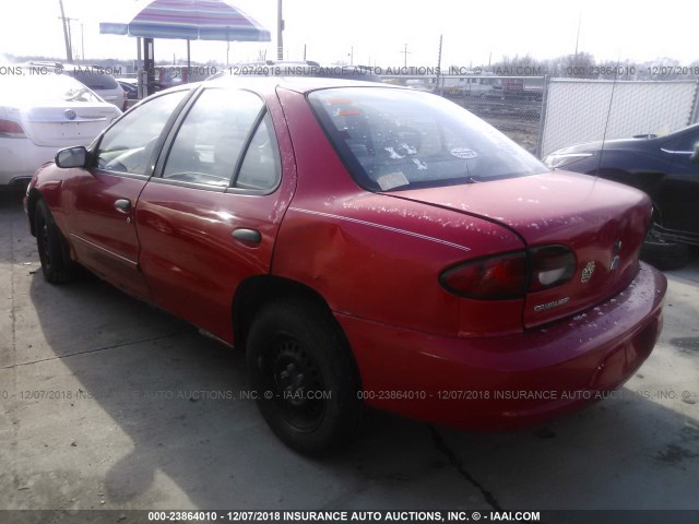 1G1JC524227334171 - 2002 CHEVROLET CAVALIER CNG RED photo 3