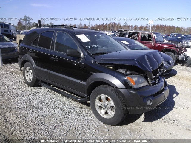 KNDJD733355355939 - 2005 KIA SORENTO EX/LX BLACK photo 1