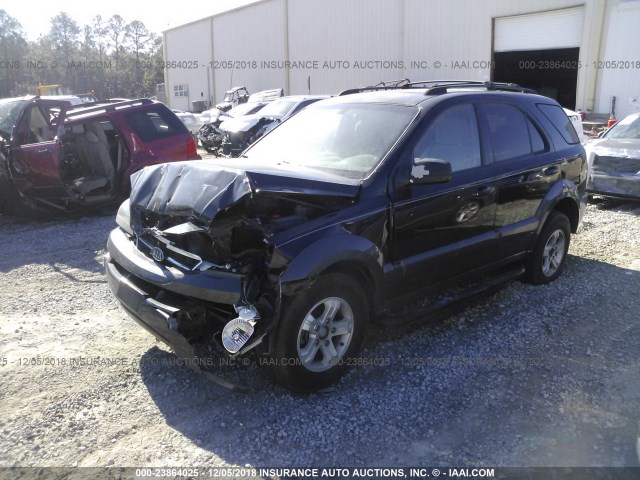 KNDJD733355355939 - 2005 KIA SORENTO EX/LX BLACK photo 2