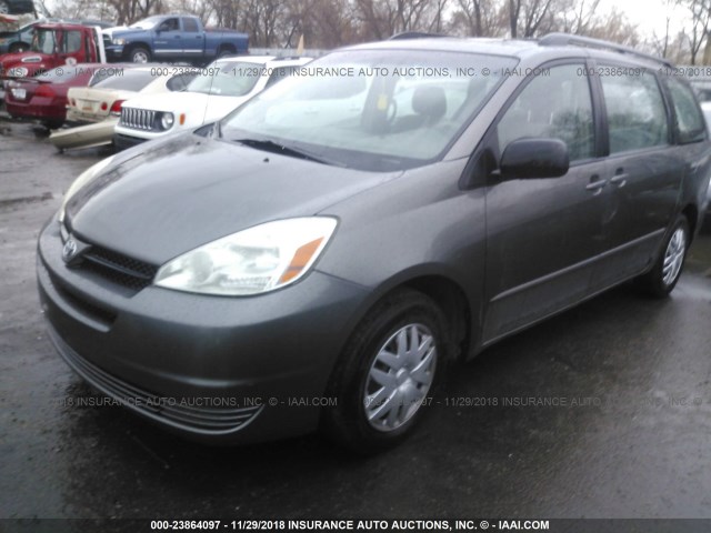 5TDZA23C14S150742 - 2004 TOYOTA SIENNA CE/LE GRAY photo 2