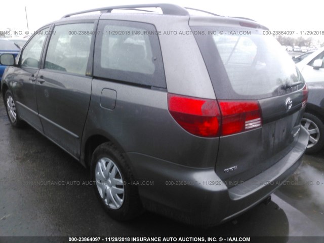 5TDZA23C14S150742 - 2004 TOYOTA SIENNA CE/LE GRAY photo 3