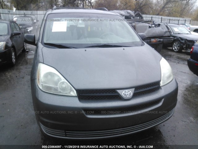 5TDZA23C14S150742 - 2004 TOYOTA SIENNA CE/LE GRAY photo 6