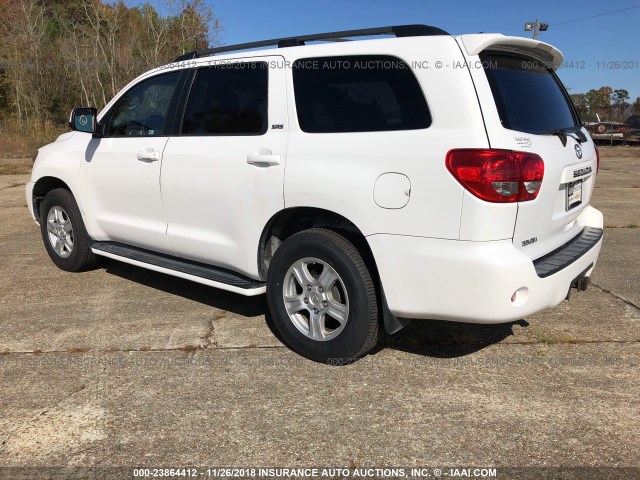 5TDZM5G12AS002273 - 2010 TOYOTA SEQUOIA SR5 WHITE photo 3