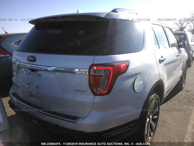 1FM5K8F85JGB13409 - 2018 FORD EXPLORER LIMITED WHITE photo 4