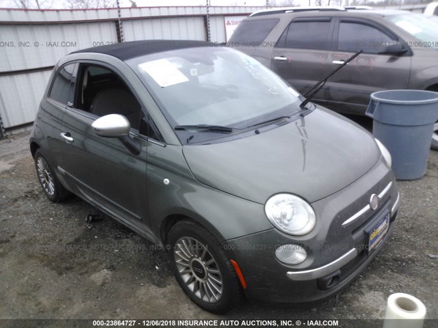 3C3CFFER5CT164880 - 2012 FIAT 500 LOUNGE GREEN photo 1