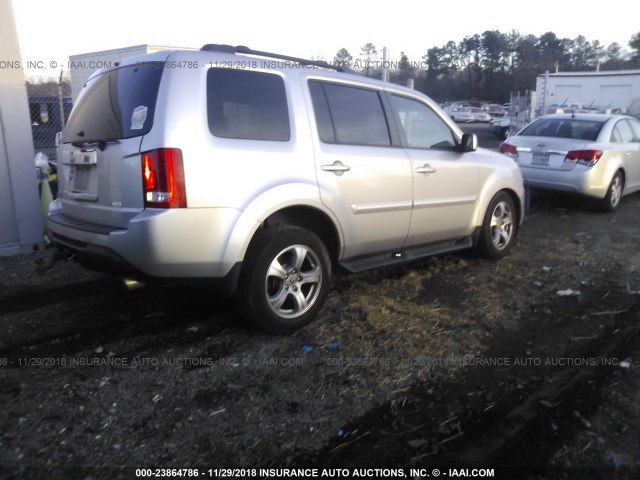 5FNYF4H71CB024064 - 2012 HONDA PILOT EXLN SILVER photo 4