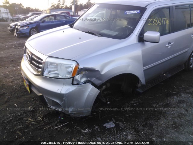 5FNYF4H71CB024064 - 2012 HONDA PILOT EXLN SILVER photo 6