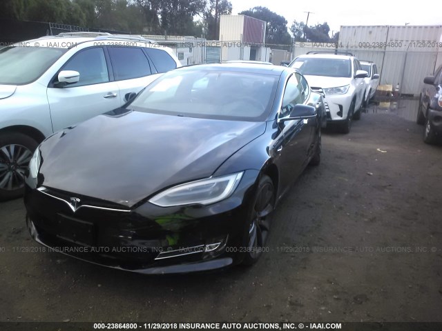 5YJSA1E10GF164020 - 2016 TESLA MODEL S BLACK photo 2