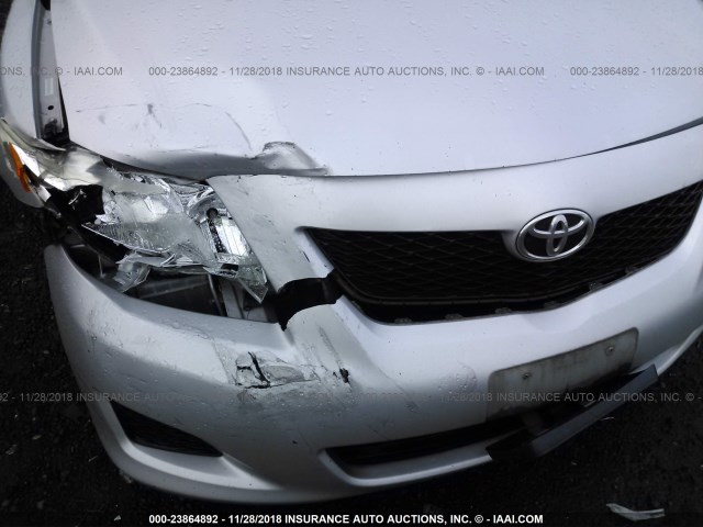 1NXBU40E89Z086143 - 2009 TOYOTA COROLLA S/LE/XLE SILVER photo 6