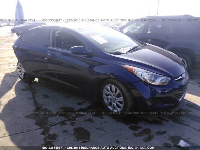 5NPDH4AE8DH171552 - 2013 HYUNDAI ELANTRA GLS/LIMITED BLUE photo 1