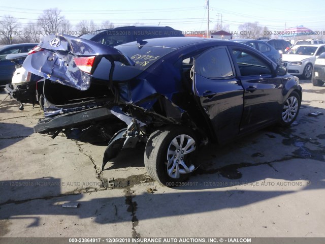 5NPDH4AE8DH171552 - 2013 HYUNDAI ELANTRA GLS/LIMITED BLUE photo 4