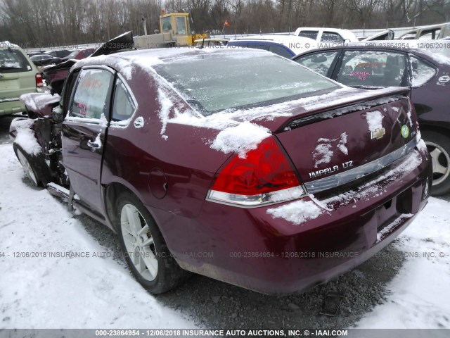 2G1WU583081205952 - 2008 CHEVROLET IMPALA LTZ RED photo 3