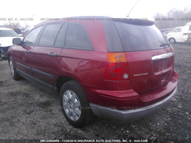 2A8GM48L68R152075 - 2008 CHRYSLER PACIFICA LX RED photo 3