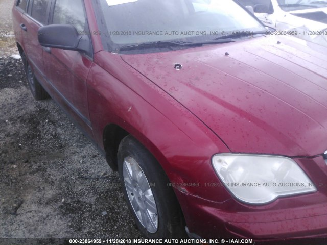 2A8GM48L68R152075 - 2008 CHRYSLER PACIFICA LX RED photo 6