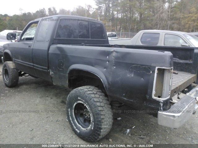 1B7GG23YXTS503762 - 1996 DODGE DAKOTA BLACK photo 3