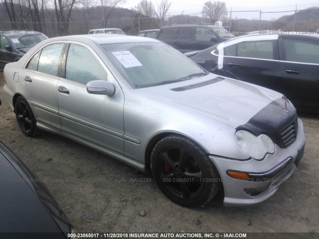 WDBRF40J95F642404 - 2005 MERCEDES-BENZ C 230K SPORT SEDAN SILVER photo 1