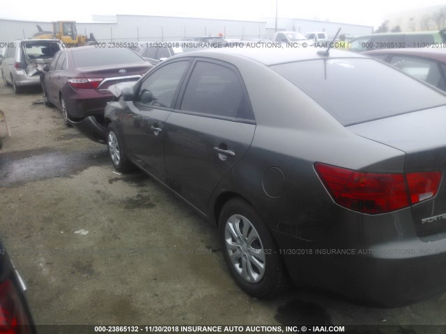 KNAFU4A2XC5547447 - 2012 KIA FORTE EX GRAY photo 3