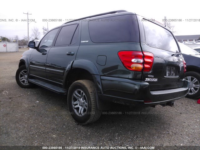 5TDZT38A43S187063 - 2003 TOYOTA SEQUOIA LIMITED GREEN photo 3