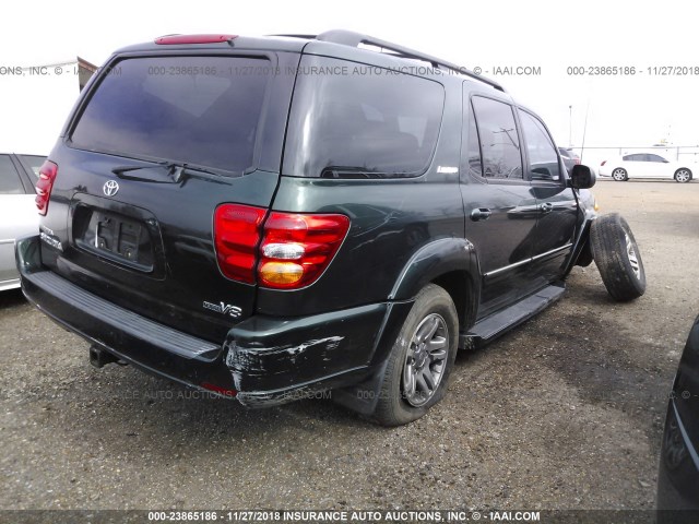 5TDZT38A43S187063 - 2003 TOYOTA SEQUOIA LIMITED GREEN photo 4