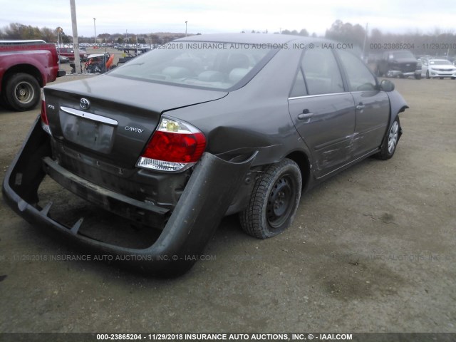 4T1BE32K85U570396 - 2005 TOYOTA CAMRY LE/XLE/SE GRAY photo 4