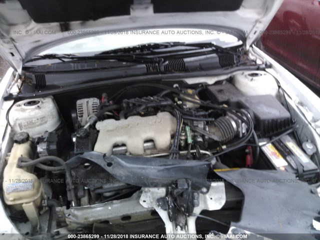 1G2NE52E25M208205 - 2005 PONTIAC GRAND AM SE WHITE photo 10