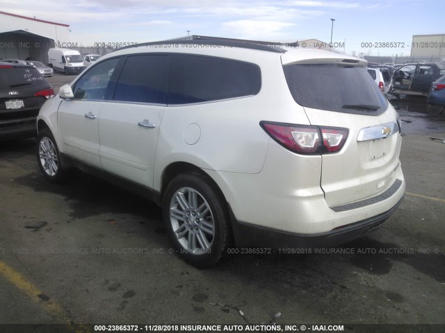 1GNKRGKD1EJ349121 - 2014 CHEVROLET TRAVERSE LT WHITE photo 3