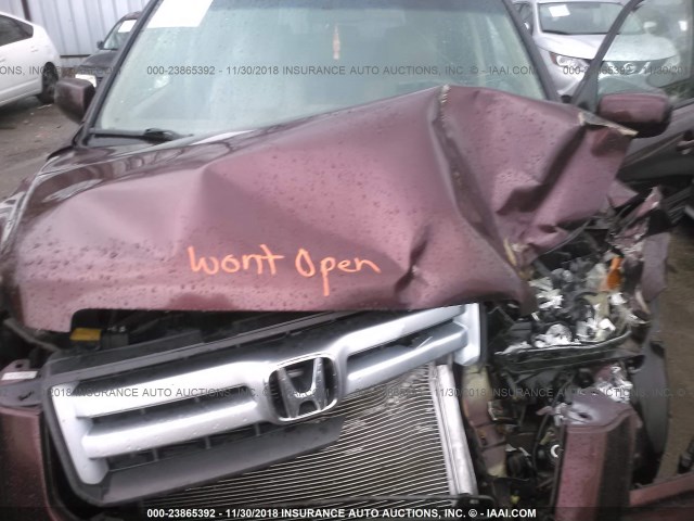 5FNYF18278B054986 - 2008 HONDA PILOT VP MAROON photo 10