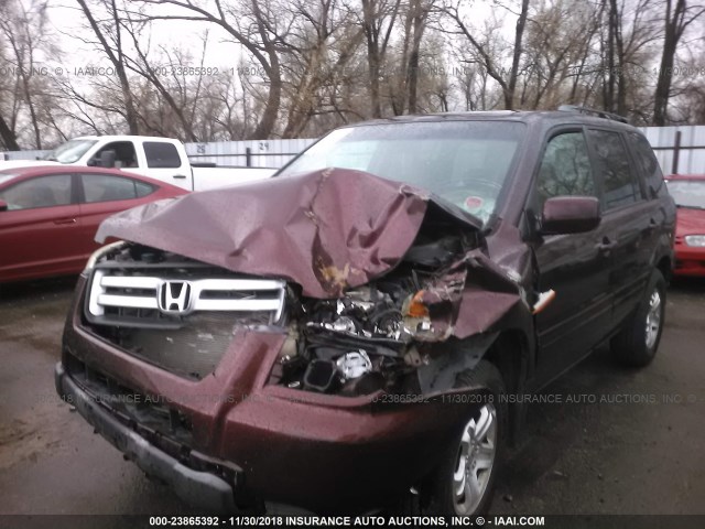 5FNYF18278B054986 - 2008 HONDA PILOT VP MAROON photo 2