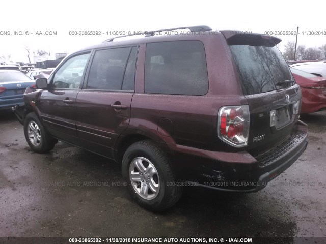 5FNYF18278B054986 - 2008 HONDA PILOT VP MAROON photo 3