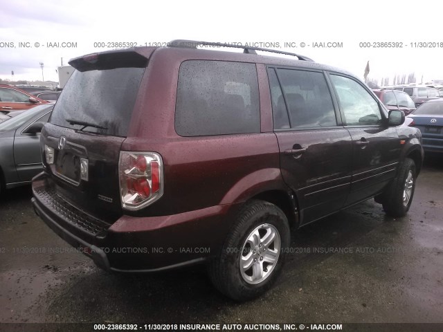 5FNYF18278B054986 - 2008 HONDA PILOT VP MAROON photo 4