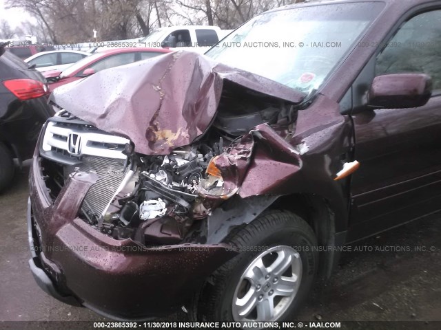 5FNYF18278B054986 - 2008 HONDA PILOT VP MAROON photo 6