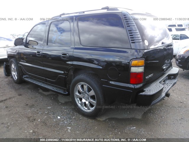 1GKEK63U26J162768 - 2006 GMC YUKON DENALI BLACK photo 3