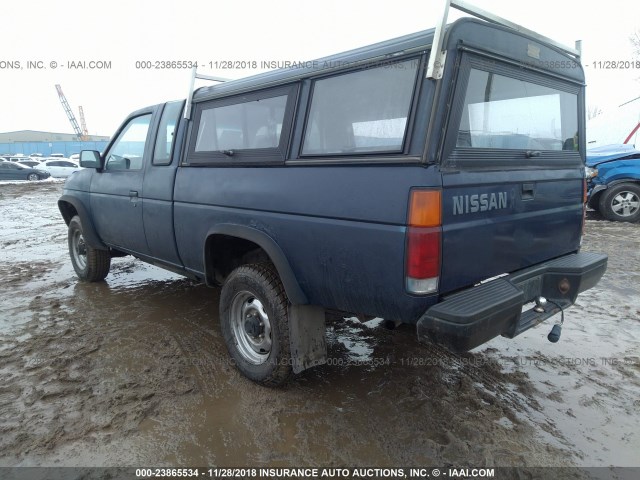 1N6ND16YXKC370836 - 1989 NISSAN D21 KING CAB BLUE photo 3