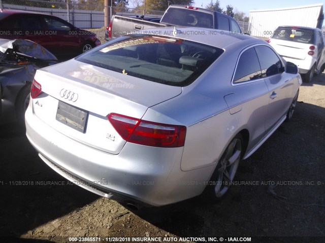 WAUDK78T69A020230 - 2009 AUDI A5 QUATTRO SILVER photo 4