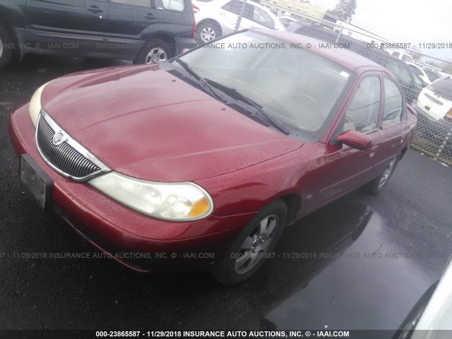 1MEFM66L7YK601746 - 2000 MERCURY MYSTIQUE LS RED photo 2