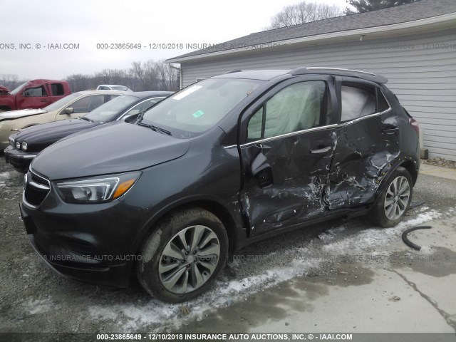 KL4CJESB6JB615836 - 2018 BUICK ENCORE PREFERRED GRAY photo 2