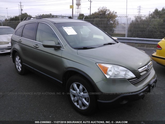 JHLRE48767C012800 - 2007 HONDA CR-V EXL GREEN photo 1