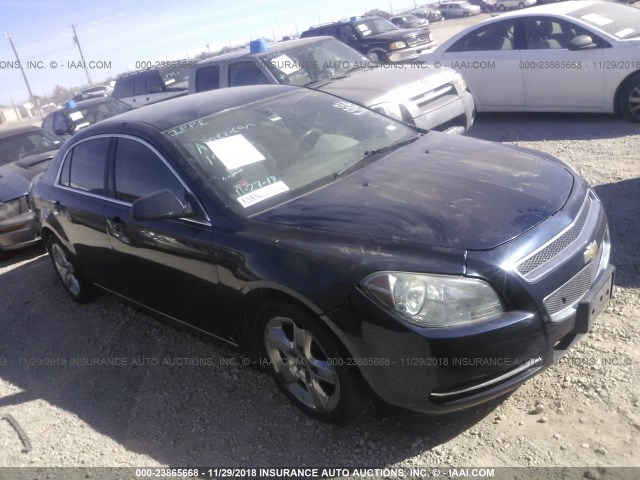 1G1ZH57B49F120505 - 2009 CHEVROLET MALIBU 1LT BLACK photo 1