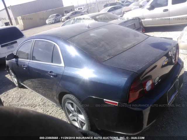 1G1ZH57B49F120505 - 2009 CHEVROLET MALIBU 1LT BLACK photo 3