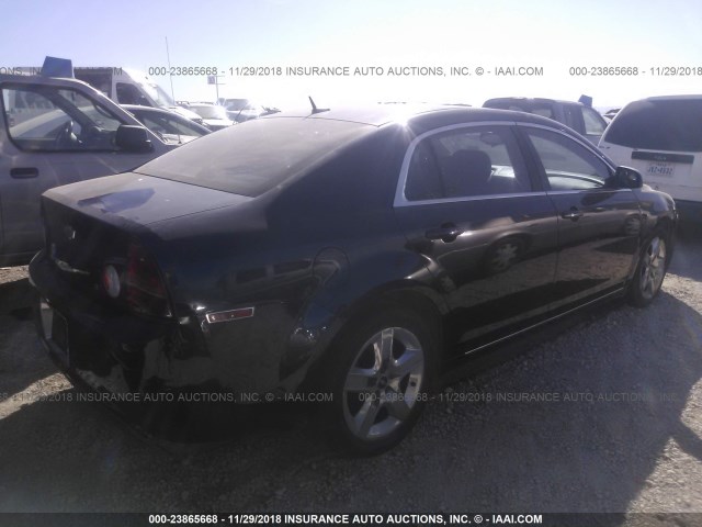 1G1ZH57B49F120505 - 2009 CHEVROLET MALIBU 1LT BLACK photo 4