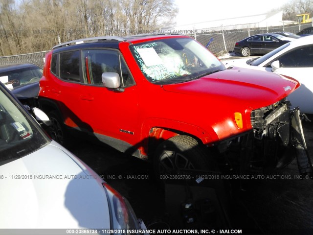 ZACCJBDT2GPD36442 - 2016 JEEP RENEGADE LIMITED RED photo 1