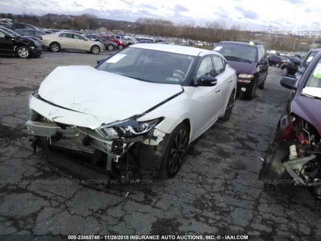 1N4AA6AP0HC424360 - 2017 NISSAN MAXIMA 3.5S/SV/SL/SR/PLAT WHITE photo 2