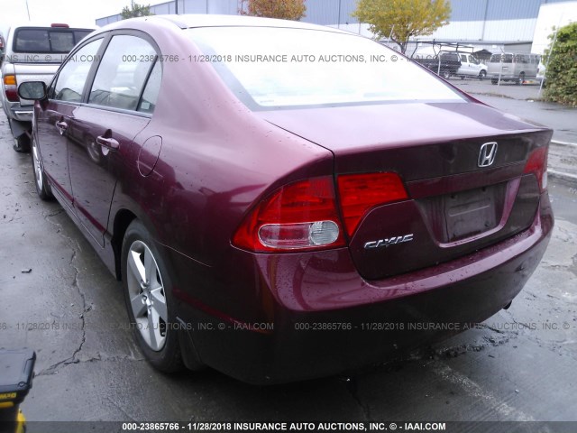 1HGFA16948L027345 - 2008 HONDA CIVIC EXL RED photo 3