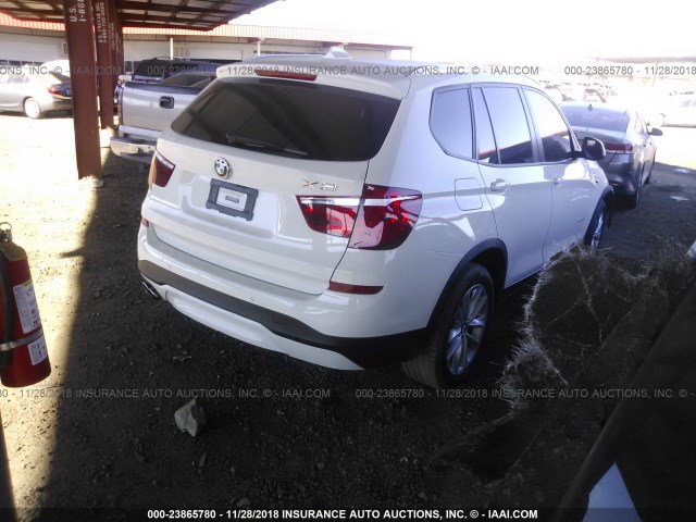 5UXWZ7C31H0V94509 - 2017 BMW X3 SDRIVE28I WHITE photo 4