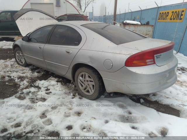 2B3HD46RX1H686129 - 2001 DODGE INTREPID SE SILVER photo 3