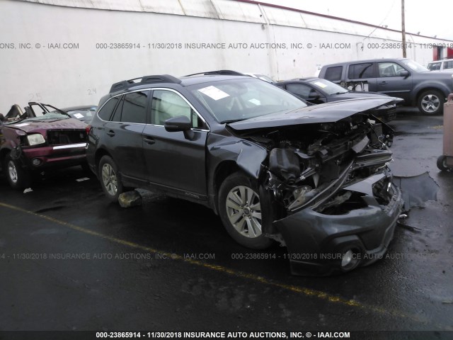 4S4BSAFC4J3301750 - 2018 SUBARU OUTBACK 2.5I PREMIUM GRAY photo 1