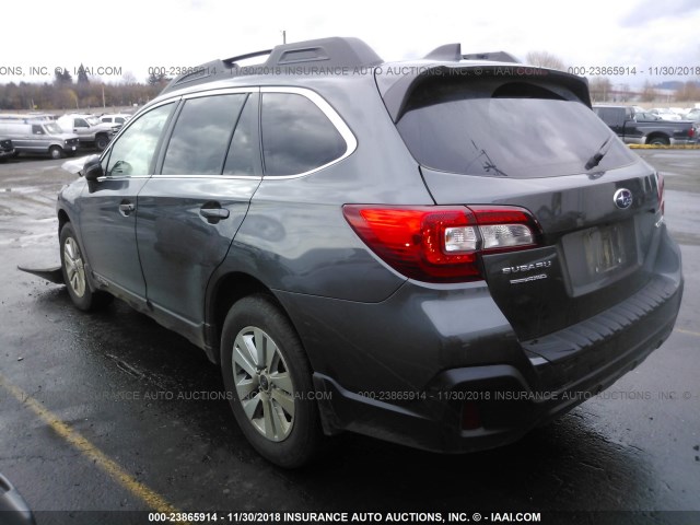 4S4BSAFC4J3301750 - 2018 SUBARU OUTBACK 2.5I PREMIUM GRAY photo 3