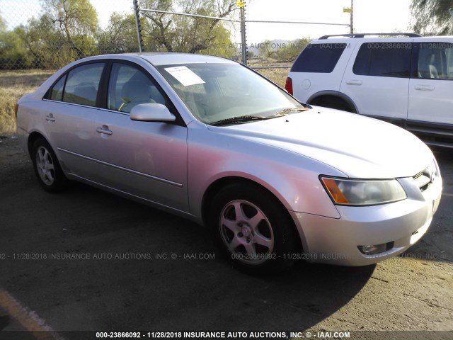 5NPEU46F16H037129 - 2006 HYUNDAI SONATA GLS/LX SILVER photo 1