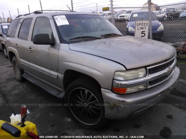 1GNEK13T11J221282 - 2001 CHEVROLET TAHOE K1500 TAN photo 1