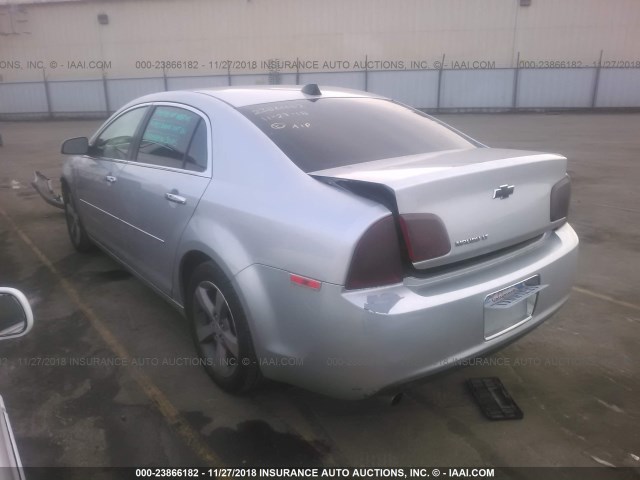 1G1ZD5E06CF351054 - 2012 CHEVROLET MALIBU 2LT SILVER photo 3